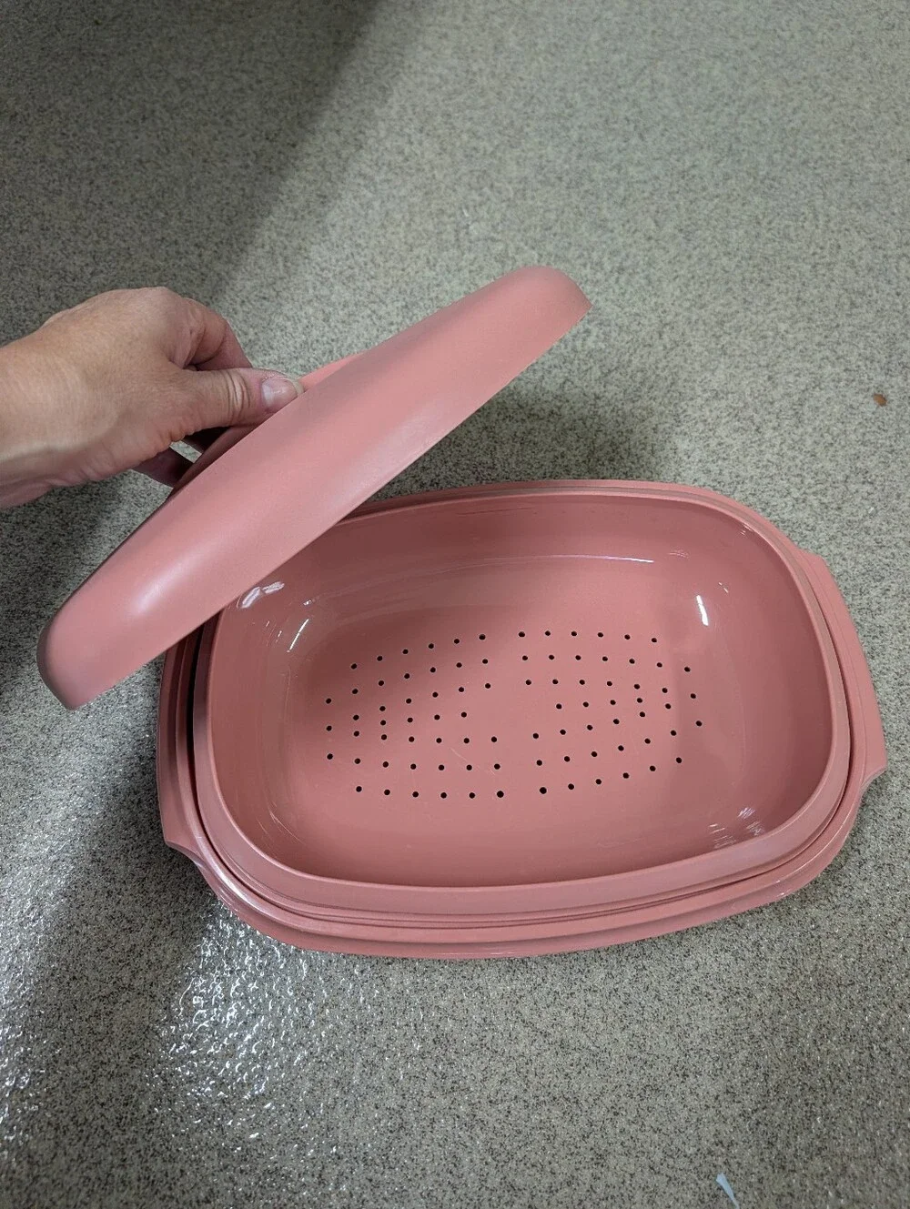 vintage TUPPERWARE micro steamer microwave dish